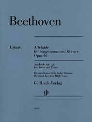 Adelaide, Op. 46 Vocal Solo & Collections sheet music cover